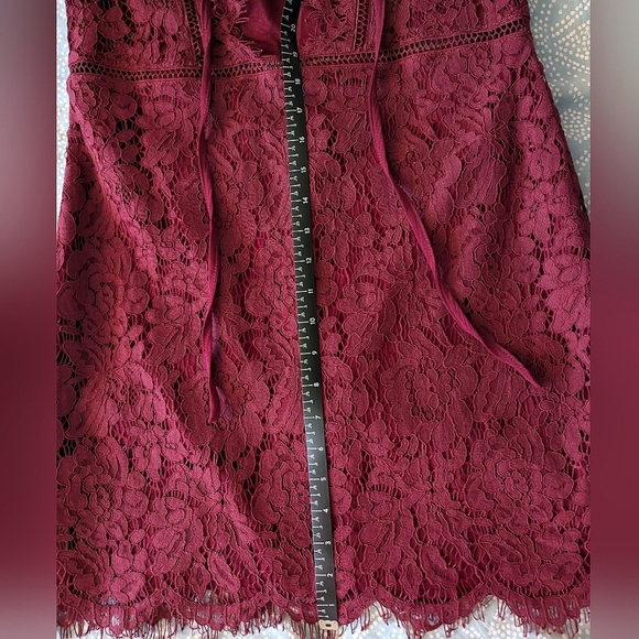 Tobi Sophia Wine Lace Dress - Picture 9 of 14